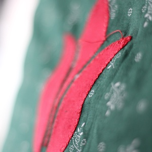 Kifordítható, díszített válltáska - táska & tok - bevásárlás & shopper táska - shopper, textiltáska, szatyor - Meska.hu