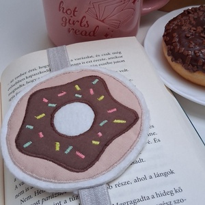 Fánk a lapok között - gumis könyvjelző - Meska.hu