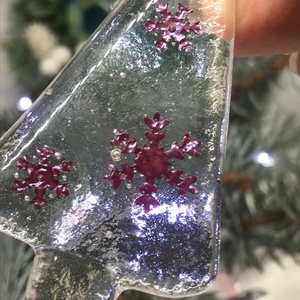 Üvegdíszek karácsonyra - áttetsző  - karácsony - karácsonyi lakásdekoráció - karácsonyfadíszek - Meska.hu