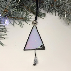 Üvegdísz - lila, tiffany, áttetsző  - karácsony - karácsonyi lakásdekoráció - karácsonyi lakásdíszek - Meska.hu