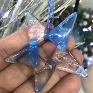 Üvegdíszek karácsonyra- áttetsző kék 2. - karácsony - karácsonyi ajándékozás - karácsonyi ajándékcsomagolás - Meska.hu