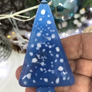 Üvegdíszek karácsonyra- áttetsző kék 2. - karácsony - karácsonyi ajándékozás - karácsonyi ajándékcsomagolás - Meska.hu