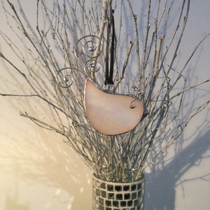 Üvegdísz - irizáló madárka  - karácsony - karácsonyi lakásdekoráció - karácsonyfadíszek - Meska.hu