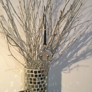 Üvegdísz - irizáló hőlégballon  - karácsony - karácsonyi lakásdekoráció - karácsonyfadíszek - Meska.hu