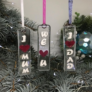 Üvegdíszek karácsonyra - áttetsző  - Meska.hu