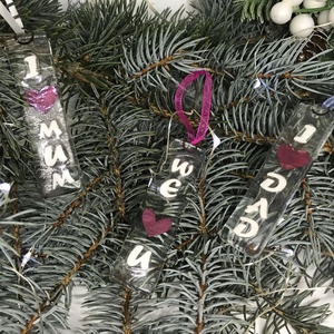 Üvegdíszek karácsonyra - áttetsző  - karácsony - karácsonyi lakásdekoráció - karácsonyfadíszek - Meska.hu