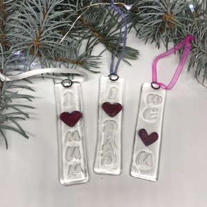 Üvegdíszek karácsonyra - áttetsző  - karácsony - karácsonyi lakásdekoráció - karácsonyfadíszek - Meska.hu