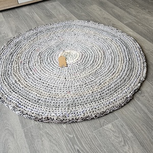 Horgolt színátmenetes szőnyeg , Otthon & Életmód, Lakástextil, Szőnyeg, Horgolt szőnyeg, Horgolás, Újrahasznosított alapanyagból készült termékek, MESKA