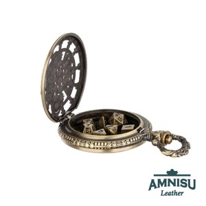 Bronz steampunk mini fém kockaszett zsebóra tokban - játék & sport - szerepjáték - Meska.hu