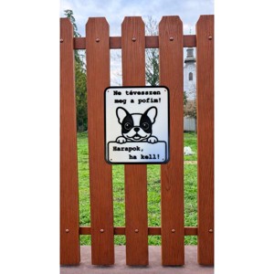 Kutyatábla Francia Bulldoggal, Otthon & Életmód, Ház & Kert, Kutyatábla, , MESKA