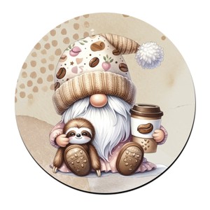 Kávés manó cuki lajhárral mintás bögre alátét, , , MESKA