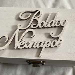 Szappanrózsa doboz felirattal - otthon & életmód - dekoráció - virágdísz és tartó - virágbox, virágdoboz - Meska.hu