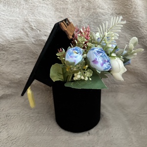 Ballagásra kalap virág box - otthon & életmód - dekoráció - virágdísz és tartó - virágbox, virágdoboz - Meska.hu