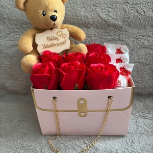 Valentin napra szappanvirág box, Otthon & Életmód, Dekoráció, Virágdísz és tartó, Virágbox, Virágok, , MESKA