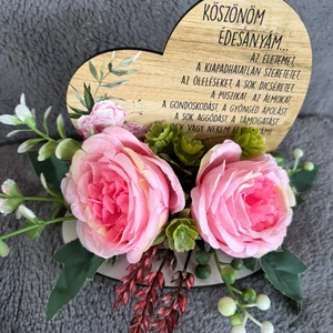 Édesanyámnak fa szív virággal díszítve -  - Meska.hu