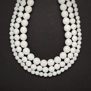 Kagyló fazettált golyó fehér 8mm  ékszerkészítő alapanyag (füzér), Kellékek & szerszámok, Ásvány alapanyag, Ásványfüzér, , MESKA