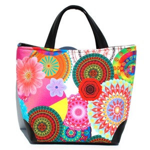 SuziartBag Fekete-színes mintás koala táska - Meska.hu