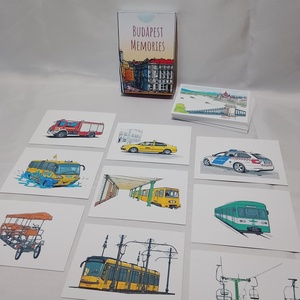 Budapesti közlekedés memória kártya/emlék lap  - játék & sport - készségfejlesztő és logikai játék - memória játékok - Meska.hu