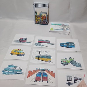 Budapesti közlekedés memória kártya/emlék lap  - játék & sport - készségfejlesztő és logikai játék - memória játékok - Meska.hu