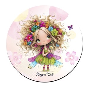  Bájos virág tündér pillangóval pohár alátét, , , MESKA