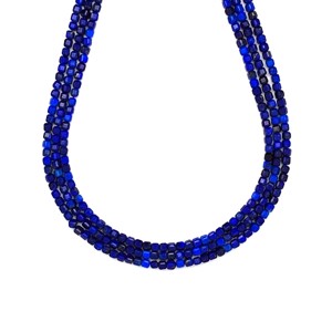 Lapis lazuli fazettált kocka 2-3 mm, 38 cm � ásványfüzér, ékszer alapanyag - Meska.hu
