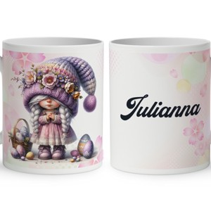 Névvel kérhető - Húsvéti manólány mintás bögre, Otthon & Életmód, Konyhafelszerelés, tálalás, Tálalás, Bögre & Csésze, , MESKA