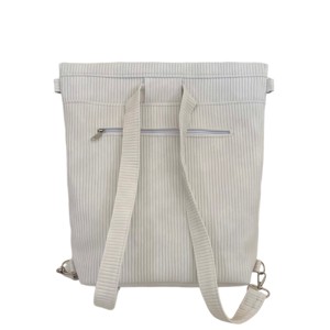 SuziartBag Fehér bordás 2in1 hátizsák - táska & tok - kézitáska & válltáska - válltáska - Meska.hu