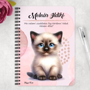 Személyre szabható - Cuki ragdoll cicus mintás A5-ös füzet - otthon & életmód - papír, írószer - jegyzetfüzet & napló - Meska.hu