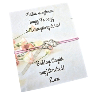 Anyák napjára Keresztanya karkötő , Ékszer, Ékszertartó, Ékszerdoboz, , MESKA