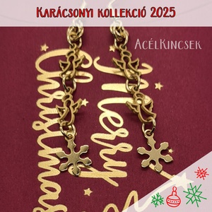 Hóangyal lógós acél fülbevaló arany színben - ékszer - fülbevaló - lógó fülbevaló - Meska.hu