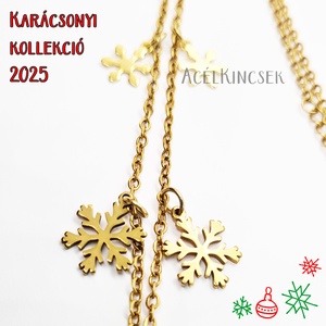 Hópelyhek tánca � aranyozott nyaklánc - ékszer - nyaklánc - medálos nyaklánc - Meska.hu