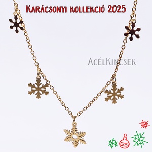 Hópelyhek tánca � aranyozott nyaklánc, Ékszer, Nyaklánc, Medálos nyaklánc, Ékszerkészítés, MESKA