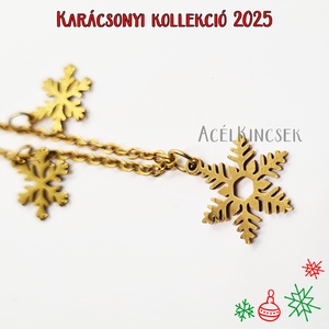 Hópelyhek tánca � aranyozott nyaklánc - ékszer - nyaklánc - medálos nyaklánc - Meska.hu