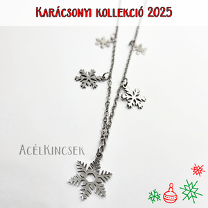 Hópelyhek tánca � ezüstszürke nyaklánc, Ékszer, Nyaklánc, Medálos nyaklánc, Ékszerkészítés, MESKA