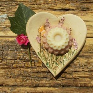  Levendulás szappantartó - otthon & életmód - fürdőszoba - szappantartó - Meska.hu