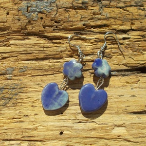 Virágos fülbevaló - ékszer - fülbevaló - lógó fülbevaló - Meska.hu