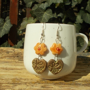 Méhecskés fülbevaló - ékszer - fülbevaló - lógó fülbevaló - Meska.hu