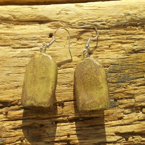 Antikolt fülbevaló bagollyal - ékszer - fülbevaló - lógó fülbevaló - Meska.hu