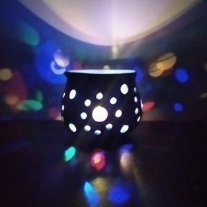 Türkiz színű  mécsestartó - otthon & életmód - gyertya, illat, aroma - mécses és mécsestartó - Meska.hu