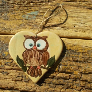 Baglyos falikép - otthon & életmód - dekoráció - kép & falikép - táblakép - Meska.hu