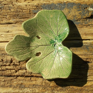 Szappantartó levél mintával. - otthon & életmód - fürdőszoba - szappantartó - Meska.hu