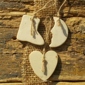 3 db mázas karácsonyfadísz  - karácsony - karácsonyi lakásdekoráció - karácsonyfadíszek - Meska.hu