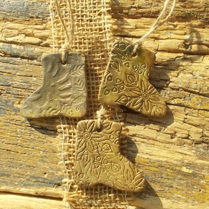 3 db mázas karácsonyfadísz  - Meska.hu