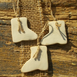 3 db mázas karácsonyfadísz  - karácsony - karácsonyi lakásdekoráció - karácsonyfadíszek - Meska.hu