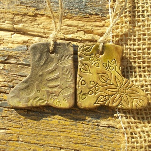 3 db mázas karácsonyfadísz  - karácsony - karácsonyi lakásdekoráció - karácsonyfadíszek - Meska.hu