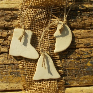 3 db mázas karácsonyfadísz  - karácsony - karácsonyi lakásdekoráció - karácsonyfadíszek - Meska.hu