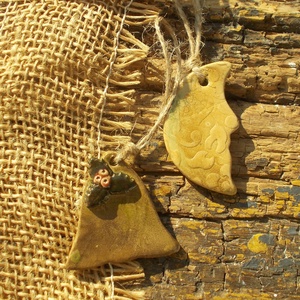 3 db mázas karácsonyfadísz  - karácsony - karácsonyi lakásdekoráció - karácsonyfadíszek - Meska.hu