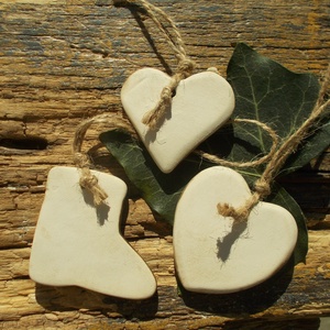 3 db mázas karácsonyfadísz  - karácsony - karácsonyi lakásdekoráció - karácsonyfadíszek - Meska.hu