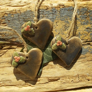 3 db mázas karácsonyfadísz  - karácsony - karácsonyi lakásdekoráció - karácsonyfadíszek - Meska.hu