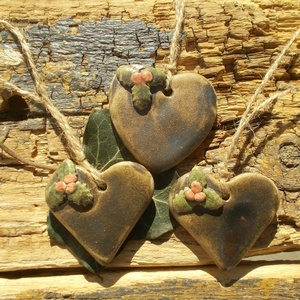 3 db mázas karácsonyfadísz  - karácsony - karácsonyi lakásdekoráció - karácsonyfadíszek - Meska.hu